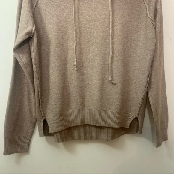 New Elan Nordstrom’s Mauve Ribbed Knit Pullover Hooded Soft Sweatshirt - Picture 5 of 12